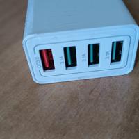 Caricabatterie rapido 33W 4 porte USB telefono 