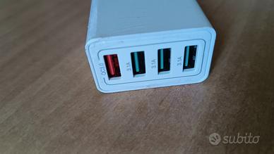 Caricabatterie rapido 33W 4 porte USB telefono 