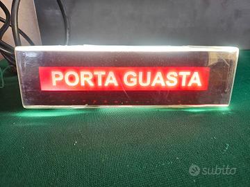 INSEGNA LUMINOSA VINTAGE PORTA GUSATA CARROZZA FS