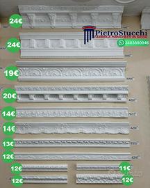fregi decorativi in gesso cornici gole profili