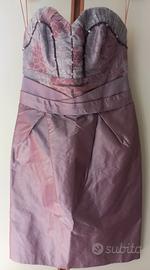 Abitino elegantissimo in rasatello e seta con stra