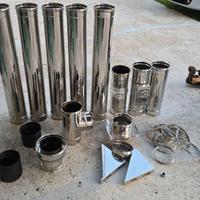 Tubi canna fumaria inox monoparete 150mm