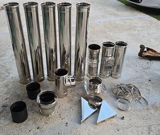 Tubi canna fumaria inox monoparete 150mm