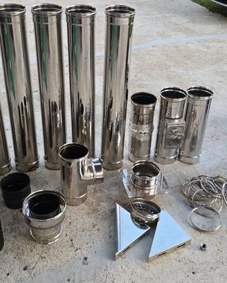 Tubi canna fumaria inox monoparete 150mm
