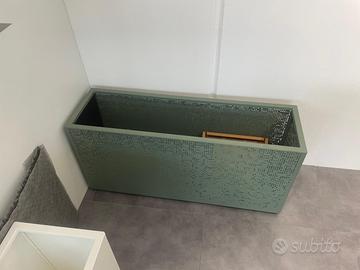 Fioriera Riva 100 x 30 x H.50, verde, Medes.