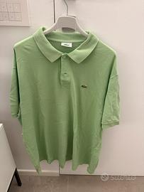 Polo Lacoste verde taglia 7 XL