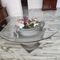 TAVOLO IN CRISTALLO PREGIATO