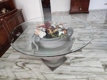 TAVOLO IN CRISTALLO PREGIATO