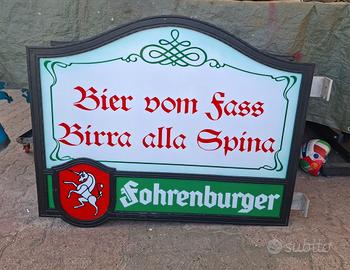 insegna birra bifacciale 
