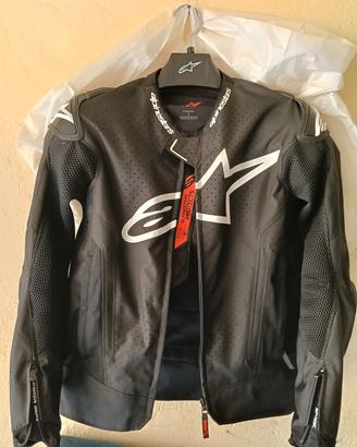 giacca moto traforata taglia s