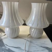 Coppia lampade vintage vetro soffiato