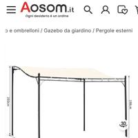 Gazebo Pergola 3x3m da Giardino 