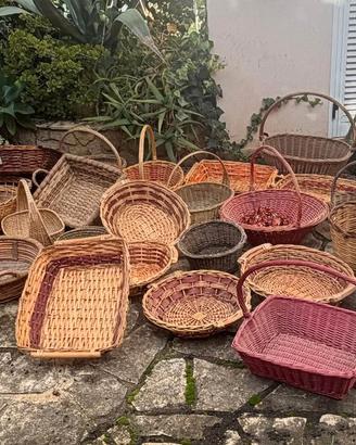 Ceste in vimini artigianali - varie misure