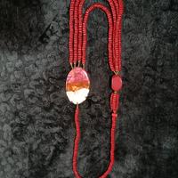 Collana Etnica Multistrato Rossa 