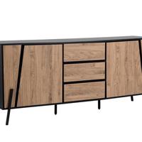 Credenza moderna Nero Rovere