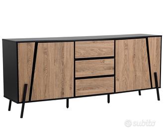 Credenza moderna Nero Rovere