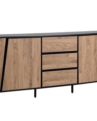Credenza moderna Nero Rovere