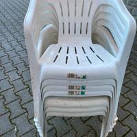Sedie giardino pvc impilabili