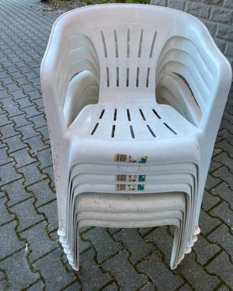 Sedie giardino pvc impilabili