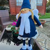 Decorazione natalizia angelo blu