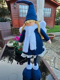 Decorazione natalizia angelo blu