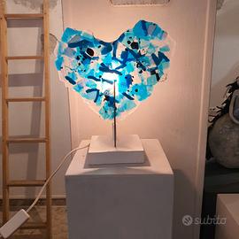 Lampada artigianale in vetro di murano