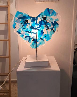 Lampada artigianale in vetro di murano