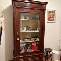 Armadio vetrina lombardo metà ottocento