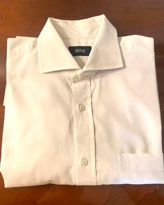 Hugo Boss Camicia Bianca Uomo 100% Cotone