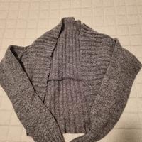 Coprispalle in lana grigio 