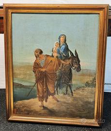 Fuga in egitto – Antico dipinto sacra famiglia