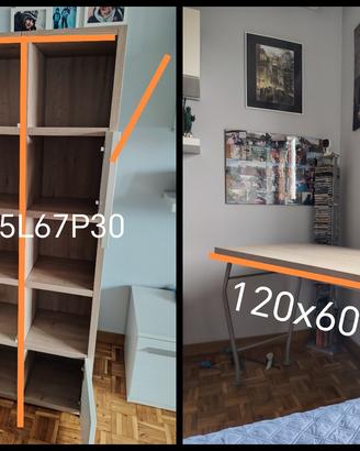 Scrivania e Libreria