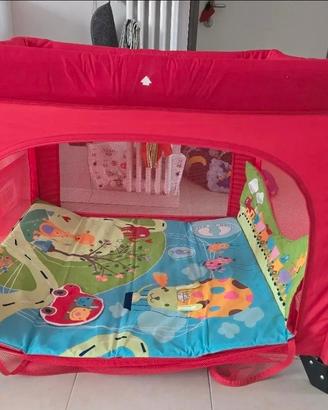 Box Chicco Open World rosso con tappeto gioco