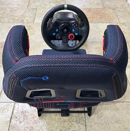 kit completo (volante+pedaliera) +sedile red bull