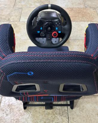 kit completo (volante+pedaliera) +sedile red bull