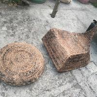 sedia a dondolo impagliata Ikea con poggiapiedi  