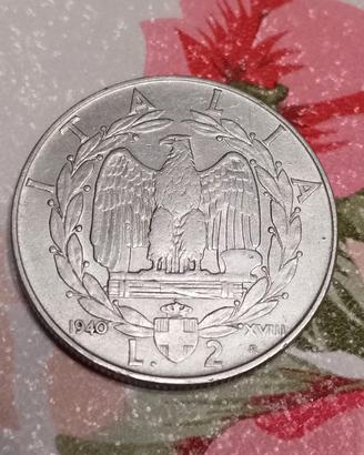 2 lire re vittorio Emanuele ³ del 1940