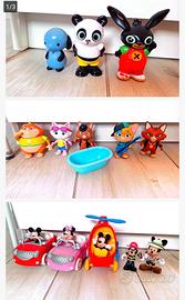 Bing, 44 gatti, Topolino, Minnie macchine e statue