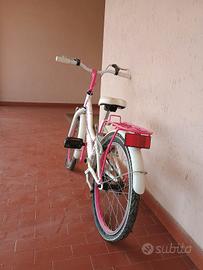 Bici bambina adriatica 20" bianca e rosa