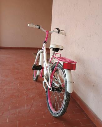 Bici bambina adriatica 20" bianca e rosa