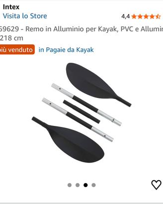 - Remo intex  per Kayak, sup Alluminio, 218 cm