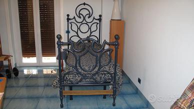 Letto singolo completo in ferro artigianale