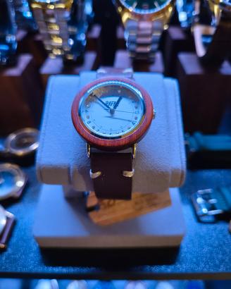 Orologio Rifle Natural Wood Legno e Cristalli