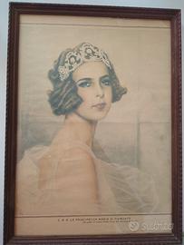 Quadretto vintage principessa Maria di Corcos