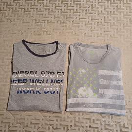 2 t-shirt uomo maniche corte tg.L Diesel Gas