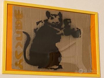 Banksy -  Dismailand Ratto con firma fronte