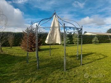 gazebo ottagonale ferro battuto 