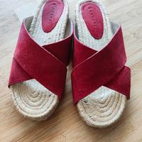 ciabatte in corda e pelle n 40 Stefanel 