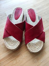 ciabatte in corda e pelle n 40 Stefanel 