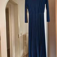 Vestito lungo blu paillettes